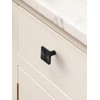 SORWDUERM 2 Pack Black Cabinet Knobs Square Drawer Pulls Bathroom