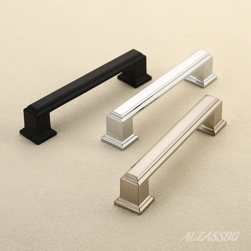 Alzassbg 10 Pack Brushed Satin Nickel Cabinet Pulls, 3 Inch(76mm)