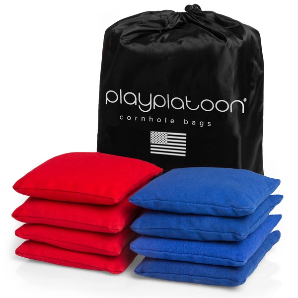Play Platoon Premium Weather Resistant Duck Cloth Cornhole Bags -