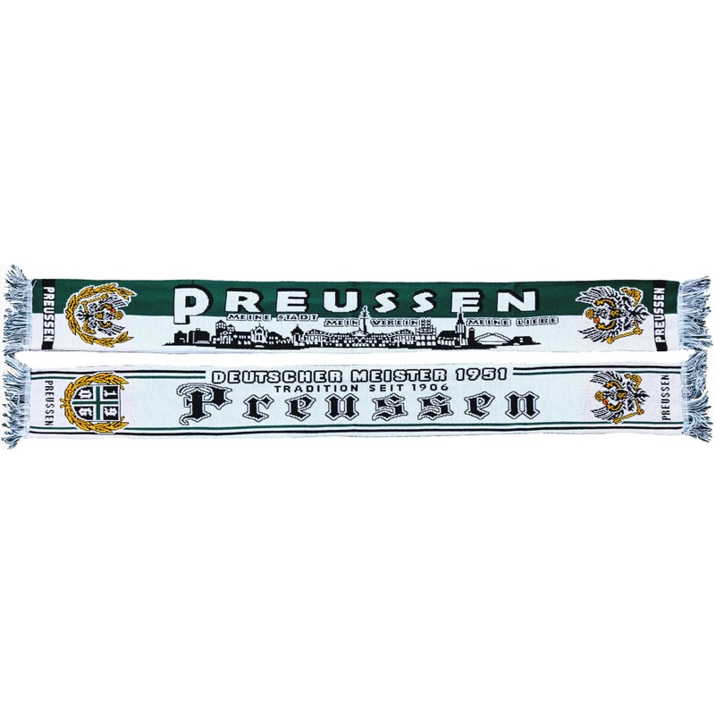 Generisch Prussia Scarf Skyline/Tradition Since 1906 (Knitted Scarf), blue, black,