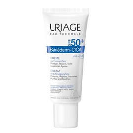 Uriage Bariderm-Cica Crema Multiusos con Protector Solar SPF50. Crema Facial de Da con Cobre-Zinc - Previene la Formacin de Marcas en la Piel -...    