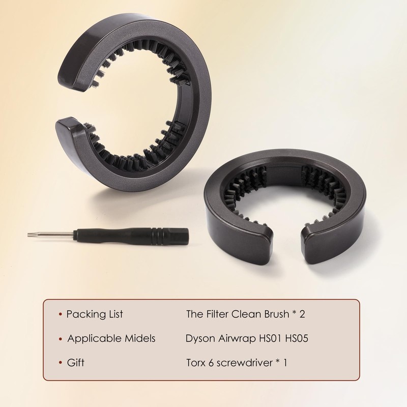 2PCS Filter Cleaning Brush Compatible with Dyson Airwrap HS01 HS05