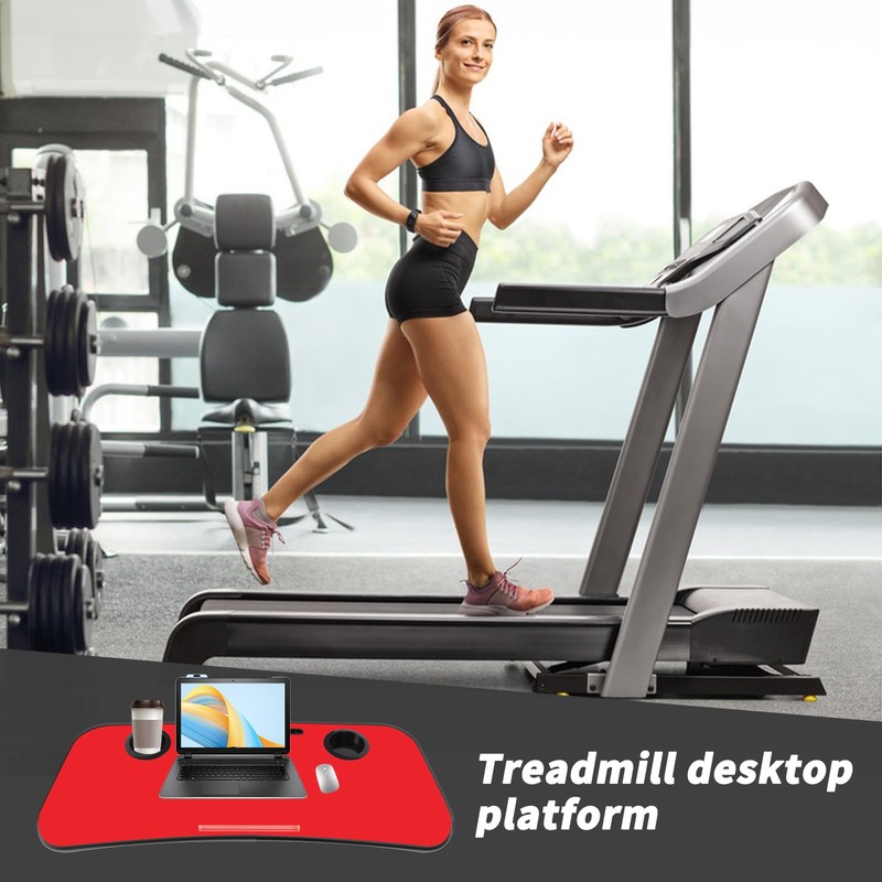 Qsxou Treadmill Desk Attachment, 36 Inches Tread Tray Workstation Handlebars