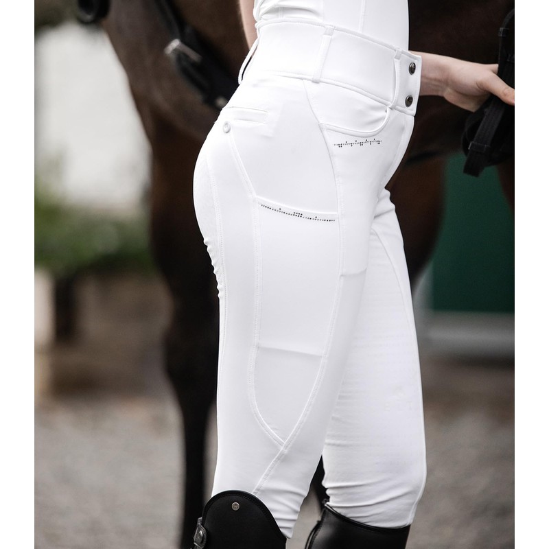 Waldhausen Mathilda Glam High Waist Riding Breeches White, White
