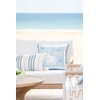 Hofdeco Premium Coastal Hampton Style Patio Indoor Outdoor Lumbar Pillow