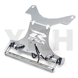 SMT-Fender Eliminator Tidy Tail w LED Light GSXR Logo Compatible With 1997-2004 Suzuki Gsxr 1000 Gsx R1000 Chrome [B01MEH8HFD]