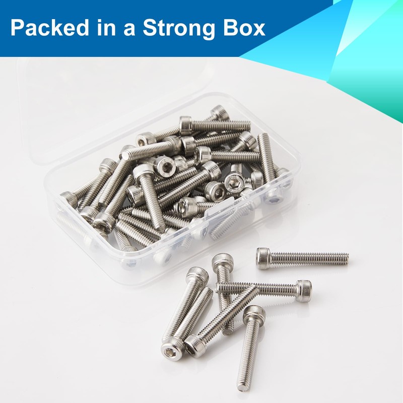 Joamang M6-1.0 x 20mmSocket Head Cap Screws Bolts, 304 Stainless