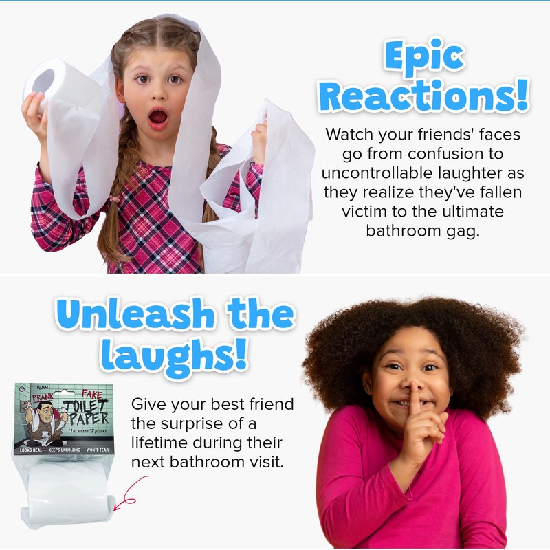 No Tear Prank Toilet Paper - Impossible to Rip Gag