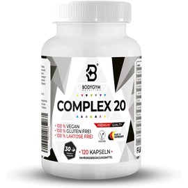 Complex20 Tag Formula with Cayenne and L-Carnitine, Metabolism Formula with Ginger and Vitamin B6 - Made in Germany