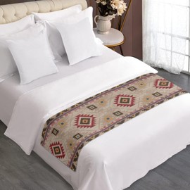 ZFRXIGN Tribal Aztec Bed Runners Twin Bed Runners & Scarves Long Table Runner Bedding Set for Home Hotel Guesthouse Indian Style Native American Style Navajo Southwestern