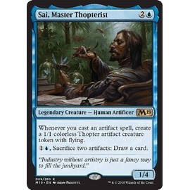 Wizards of the Coast, Sai, Master Thopterist Trading Card, Magic Collectible-Single-Trading-Card, Ungraded, 1 Piece