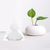 Crystal Pyramids Figurine, Transparent Crystal Pyramid Glass Paperweight, Quartz Stone