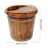Wooden Foot Bath Tub with Massage Rollers & Lid -