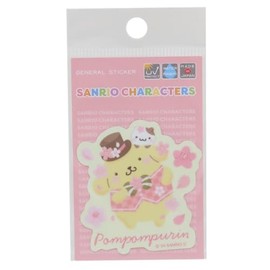 Pompompurin [Die Cut Sticker] Mini Sticker/Sparkling Sakura Sanrio
