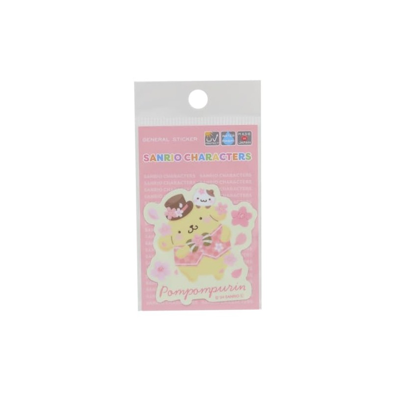 Pompompurin [Die Cut Sticker] Mini Sticker/Sparkling Sakura Sanrio