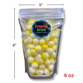 Freeze Dried Candy Club LemonHeads - 4 oz • 8 oz • 11 oz - Sweet, Sour, Tangy, Lemon, Irresistibly Crunchy! Always Crispy, Never Crushed • TikTok Challenge • Multiple Size Options (4 oz., Lemon)