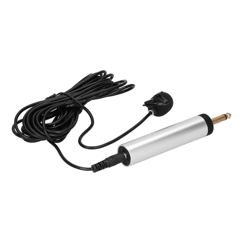 Professional Condenser Microphone Lavalier Lapel Mic Clipon Instrument Microphone for