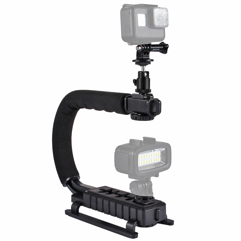 PULUZ U-Shaped Portable Handheld Camera Holder Video Handle DV Bracket