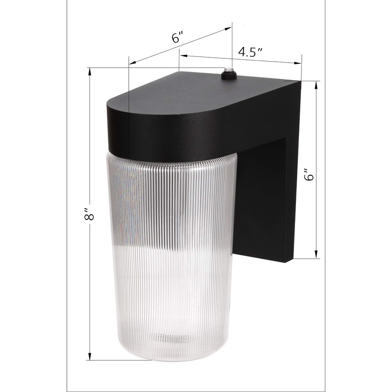 LIT-PaTH Dusk to Dawn Outdoor Wall Lantern, LED Jelly Jar