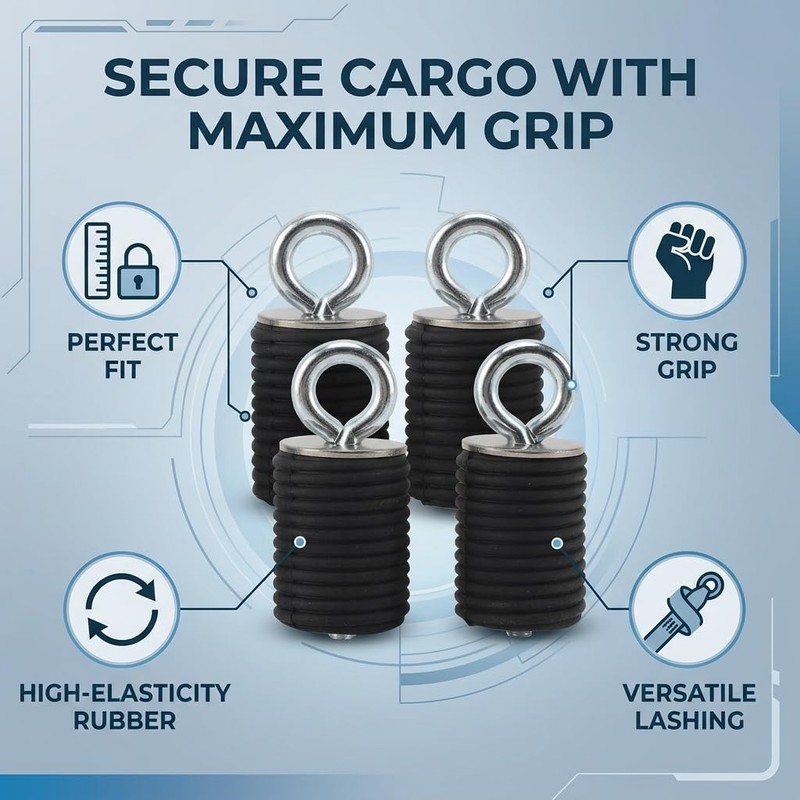 BOROCO 4pcs ATV Lock & Ride Lashing Racker, 1.45 Inch