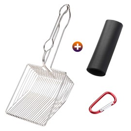 Ownpets cat litter scoop, verbesserte Metall Streuschaufel, Tiefe Katzenstreuschaufel, große robuste Katzentoilette Schaufel, Entwickelt für alle Katzen