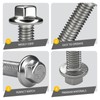 SWQS 12PCS ES75120 5.3 LS Exhaust Manifold Bolts, 10.9 Header