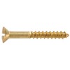 Hillman 1167 Brass Oval Head Slotted Wood Screw 8 x