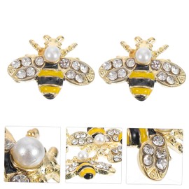 WOONEKY 20pcs Bee Shape Nail Decorations Alloy Nail Art Charms for Creative Designs for Stylish Manicure and Easy Application
