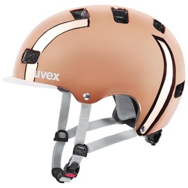 uvex hlmt 5 bike pro chrome - robust city helmet for men and women - individual size adjustment - optimised ventilation - rose chrome - 55-58 cm