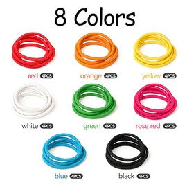32Pcs Hair Bands for Women Thick Hair,4mm Elastic Hair Ties for Girl,Hair Band Ponytail Holders,Hair Bobbles for Girls,Rubber Bands for Hair,Hair Accessories,Scrunchies for Women (Multicolor)