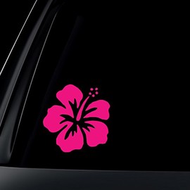 Hibiscus Flower PINK Car Decal / Sticker, 5"