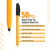 Cello Tri-Mate Orange Ballpoint Pens Medium Point Biro, (Black, Pack