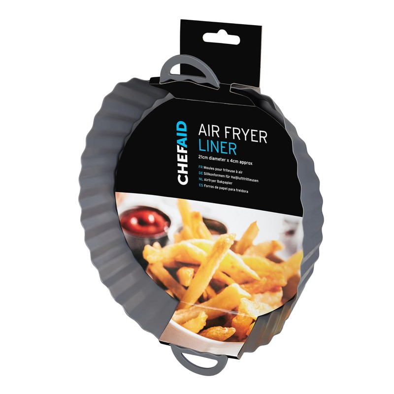 Chef Aid Round Air-Fryer Liner, Measures 21cm diameter and 4cm