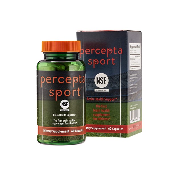 Percepta Sport Brain Supplement for Athletes - Natural Plant-Based Brain Health Supplement - Enhances Performance, Focus, Concentration, and Energy - 30 Day Supply