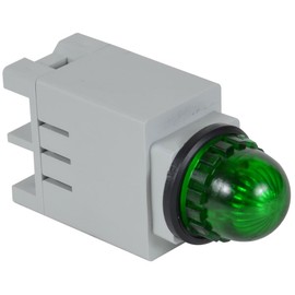 c3controls 13SBLG120ST-13GNR Indicating Light, 13mm, Green Super Bright LED, Round Green Color Lens, 120V AC/DC, Screw Terminal
