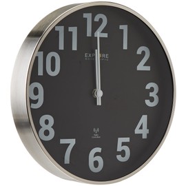 Explore Scientific Wall Clock Diameter 25 cm Metal Black Normal