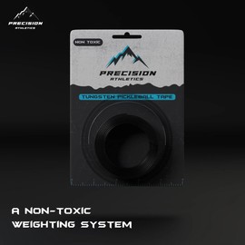 Precision Athletics Pickleball Weighted Training Tape: Tungsten-Safer Alternative for Enhanced Performance, Black