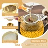 2 Pack Small Fine Mesh Tea Strainers with Bowl, Stainless