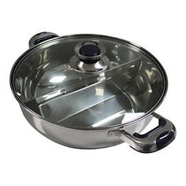 HCX 32 cm Shabu Shabu Dual Sided Hot Pot With Divider