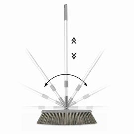 The two-stage rotating slim handle rotates 180 degrees and is convenient for angle and length adjustment. / 회전 슬림방비 대2단 자루가 180도 회전하고 각도 길이 조절이 편리함니다