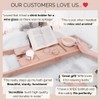 Foldable Bamboo Bathtub Tray Caddy - Expandable Bath Tray for