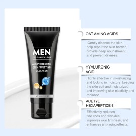 Nn Limpiador Facial Para Hombres: Fórmula Suave E Hidratante