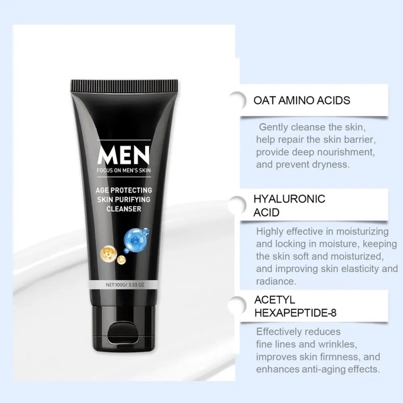 Nn Limpiador Facial Para Hombres: Fórmula Suave E Hidratante