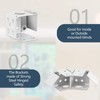 Hotop 6 Pieces 1 Inch Blind Brackets White Profile Box