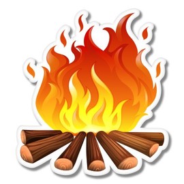 AK Wall Art Campfire Pot Vinyl Sticker - Car Phone Helmet - Select Size