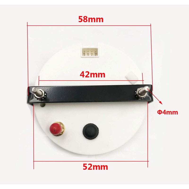 BLUERICE 52MM 2" Hour Meter Gauge Red Backlight for Marine