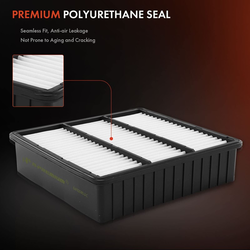 A-Premium Filtro de aire de motor de 2 piezas compatible