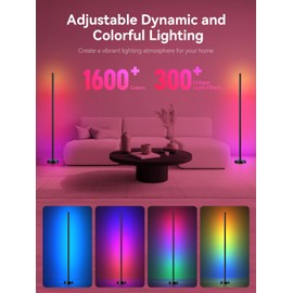 OIYN Smart RGBICW LED Corner Floor Lamp 2 Pack - 16 Million DIY Colors, 68+ Scenes, Music Sync, App & Remote Control, Color-Changing Ambient Lighting for Living Rooms, Bedrooms, and Gaming Rooms