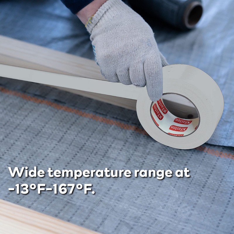 XFasten White Vapor Barrier Tape, 9 mil, 3.78-Inch x 60-Yards,