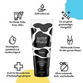 EUTERPFLEGE 2x Pflegecreme, intensive Pflege f√ºr trockene Haut, Feuchtigkeitscreme f√ºr Hand und K√∂rper, parf√ºmfrei, Allergiker geeignet, 2x 100ml